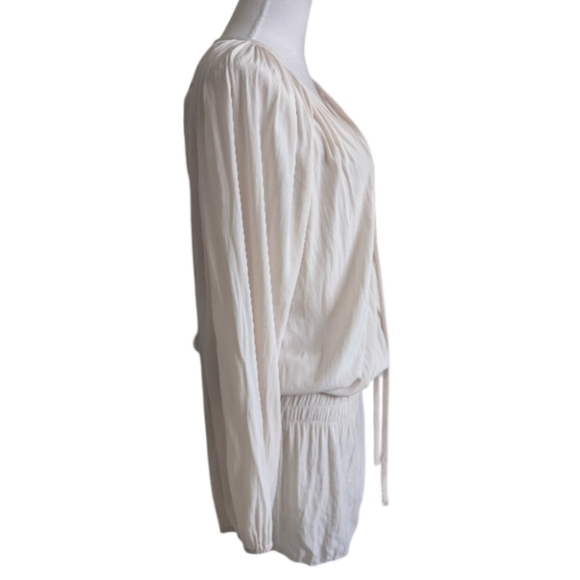 Ramy Brook Paris Dress Champagne Cream Boho Silk Size M - Picture 4 of 13